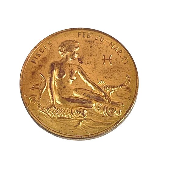 Vintage Pisces Zodiac Token Coin “You Are Special” Nude Humor Astrology - Picture 2 of 6